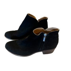 Lucky brand black suede leather Chelsea boots 7.5